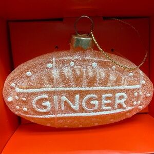 John Derian Ginger Candy Orange Glass Holiday Ornament